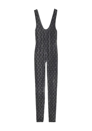 Gucci GG crystal embroidery jumpsuit - Grey