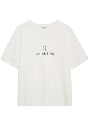 ANINE BING logo-print cotton t-shirt - White
