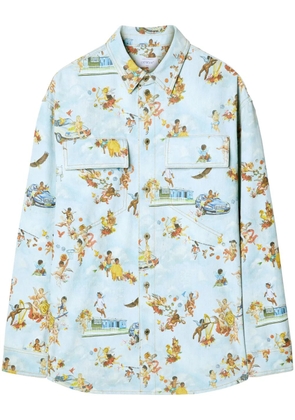 Off-White fresco-print shirt - Blue