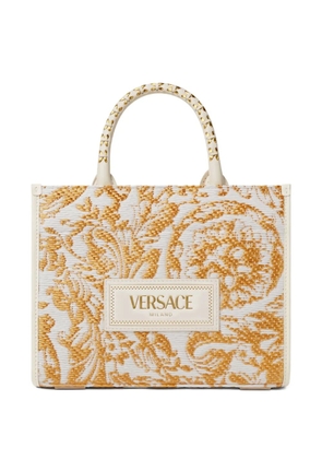 Versace small Barocco Athena tote bag - White