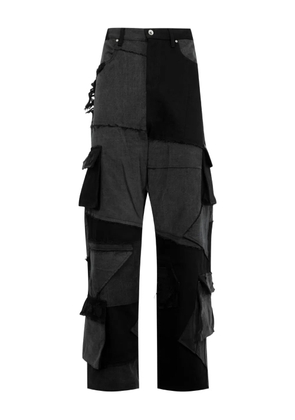 Who Decides War Destroyed panelled cargo trousers - Black