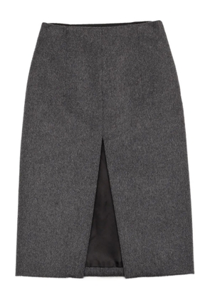 Prada front-slit wool mini skirt - Grey