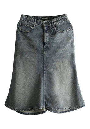 Balenciaga flared denim skirt - Blue