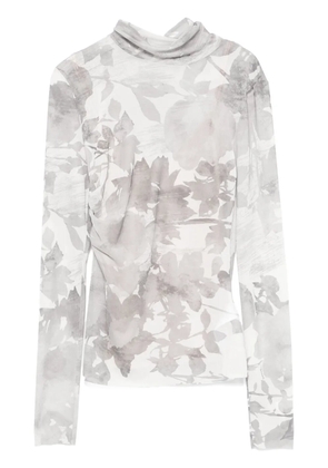 Patrizia Pepe floral-print top - Grey