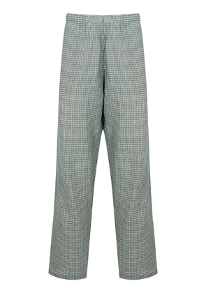 Amir Slama cropped straight-leg trousers - Green