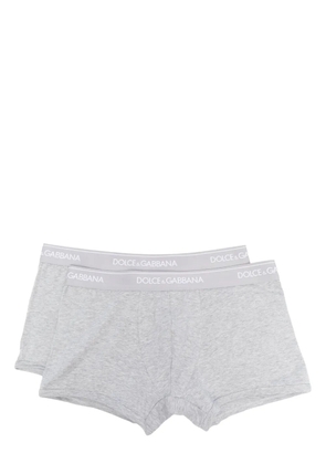 Dolce & Gabbana logo-waist cotton boxers (pack of two) - Grey