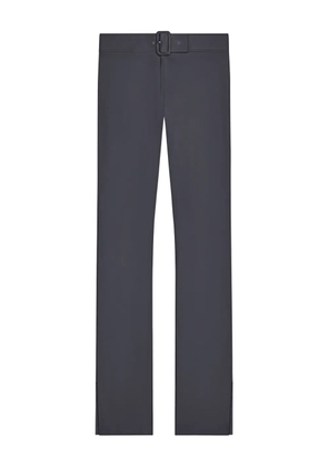 Courrèges buckle-detail jersey trousers - Grey