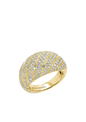 Anita Ko 18kt yellow gold domed diamond ring
