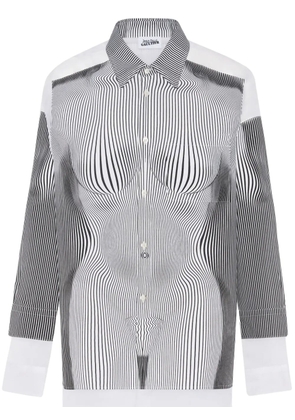Jean Paul Gaultier The Petit Grand Pinstripe Body Morphing shirt - White