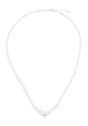 Persée 18kt yellow gold Aphrodite Gradient pearl necklace - White