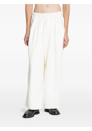 ANCELLM tuck sweat trousers - White