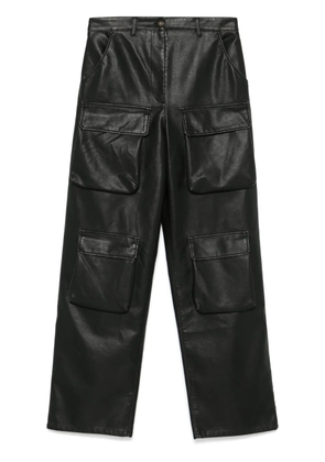 MSGM faux-leather cargo pants - Black
