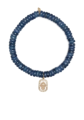 Sydney Evan 14kt yellow gold kyanite beaded bracelet - Blue
