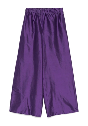 Max Mara silk wide-leg trousers - Purple