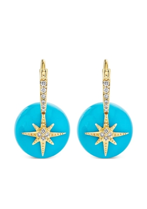 Sydney Evan 14K yellow gold Starburst diamond earrings
