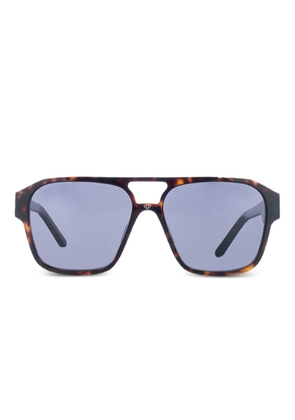 FACE HIDE tortoiseshell double-bridge sunglasses - Brown