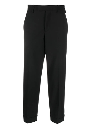 Neil Barrett cropped gabardine tapered trousers - Black