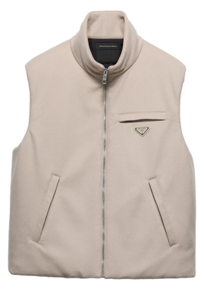 Prada padded cashmere vest - Neutrals