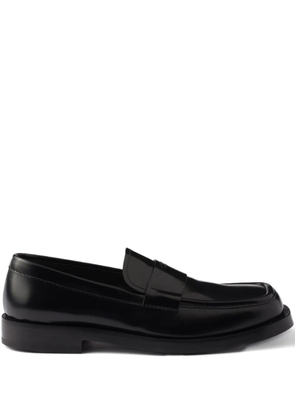 Prada brushed leather loafers - Black
