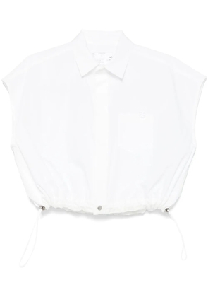 sacai logo-embroidered shirt - White