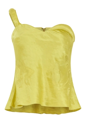 Rosie Assoulin jacquard one-shoulder top - Yellow