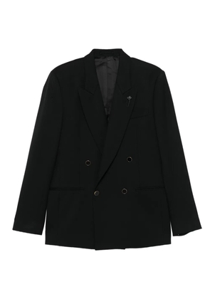 Lardini double-breasted jacket - Black
