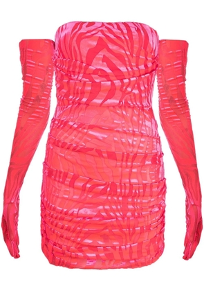 Alex Perry Colter ruched devoré minidress - Pink