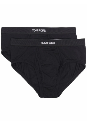 TOM FORD logo-waistband briefs (pack of 2) - Black