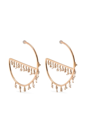 Suzanne Kalan 18K yellow gold diamond hoop earrings
