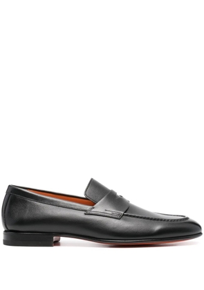 Santoni leather penny loafers - Black