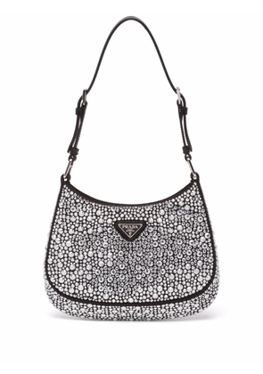 Prada Cleo crystal-embellished shoulder bag - Metallic