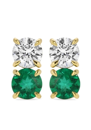 Anita Ko 18K Gold Diamond Emerald Studs Earrings