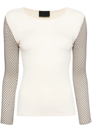 Puppets and Puppets Mannequin mesh-embellished top - Neutrals