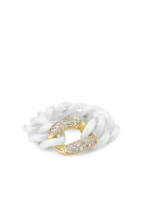 SHAY 18K yellow gold medium link diamond ring