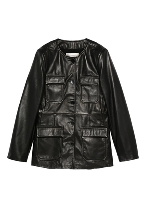 Nour Hammour leather blazer - Black