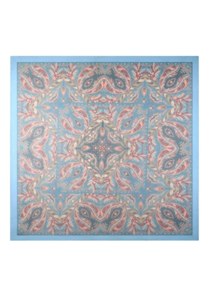 ETRO paisley-print silk scarf - Blue