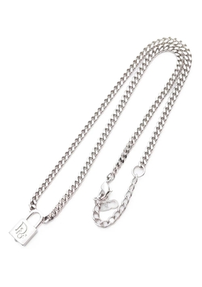 Christian Dior Pre-Owned 10s logo-padlock necklace - Silver