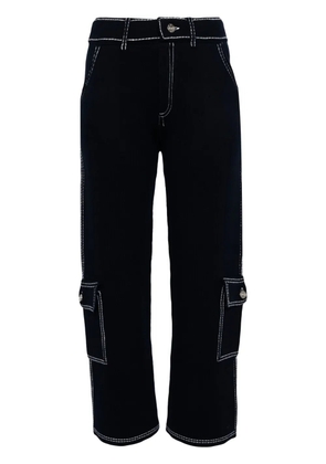 Barrie contrast-stitching cargo trousers - Blue