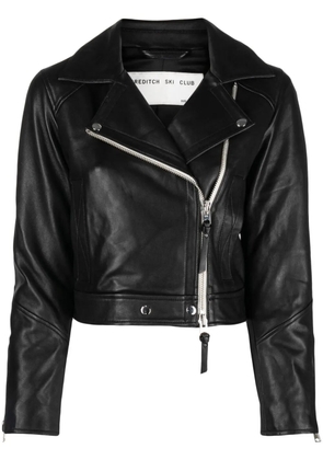 Shoreditch Ski Club Vyner cropped biker jacket - Black