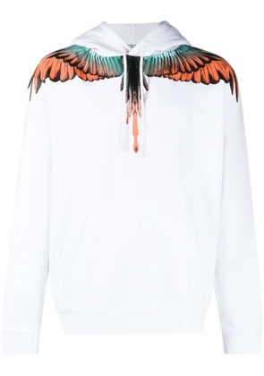 COUNTY OF MILAN wing-print organic-cotton hoodie - White