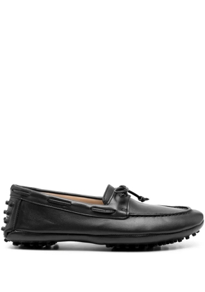 Le Monde Beryl leather boat shoes - Black