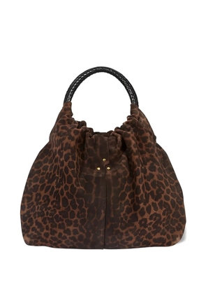 Jérôme Dreyfuss medium Gordi leopard-print tote bag - Brown
