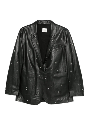 Alysi embellished leather jacket - Black