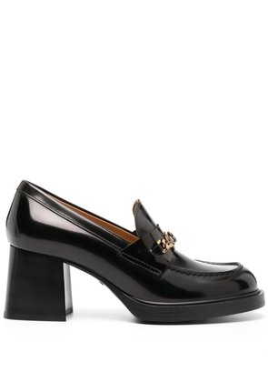 Tod's 65mm logo-plaque leather pumps - Black
