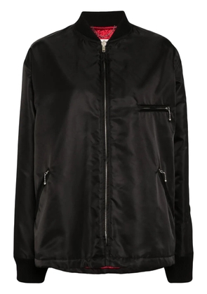 MM6 Maison Margiela signature single-stitch logo bomber jacket - Black