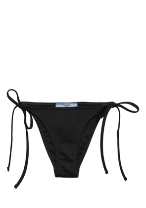 Prada triangle-logo side-tie bikini bottoms - Black