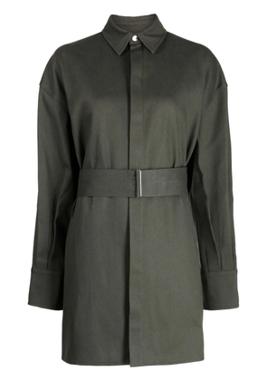 SA SU PHI belted-waist shirt jacket - Green