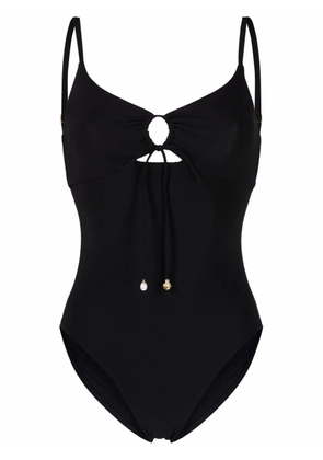 Tory Burch ruched cut-out swimsuit - Black
