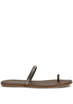Pedro Garcia Pita embellished sandals - Brown
