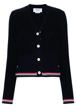 Thom Browne RWB-stripe cotton cardigan - Blue